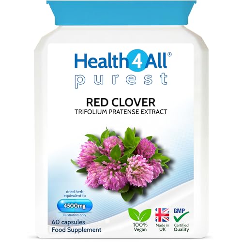 Red Clover 4500mg 60 Capsules 2 Months Supply 24mg Isoflavones 1 a Day