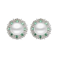B1 Green Pearl CZ Studs