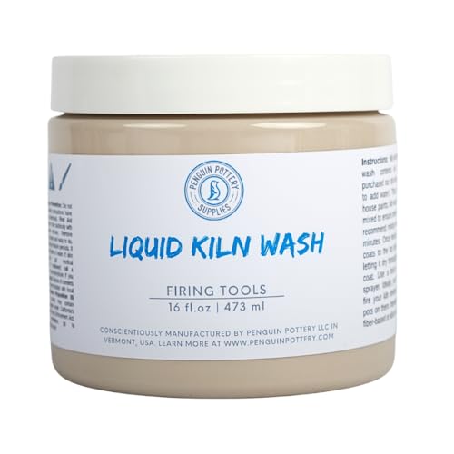 Penguin Pottery - 16 oz Liquid Kiln Wash - Ready to Use - No Need to Mix - Prevent Glaze from Sticking to Kiln Shelves (1 Pint | 16 fl.oz | 473 ml)