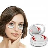 Beauty Glow EMS Augenpads mit Rotlicht - Für strahlende Augen - Mindert optisch Augenringe & Linien - Luxus Augenmassagegerät für die Skincare Routine - Sanfte Pflege & Straffung