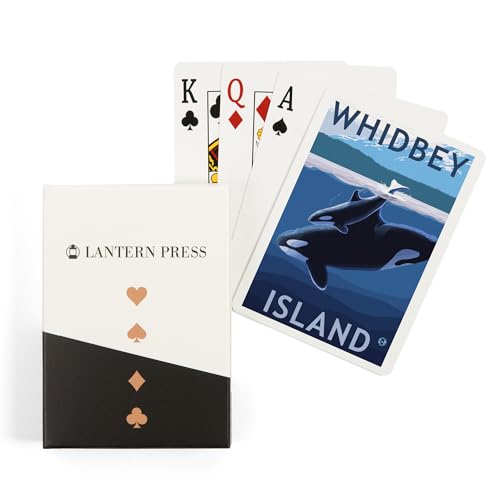 Baraja de 52 cartas tamaño póker Orca y Cría