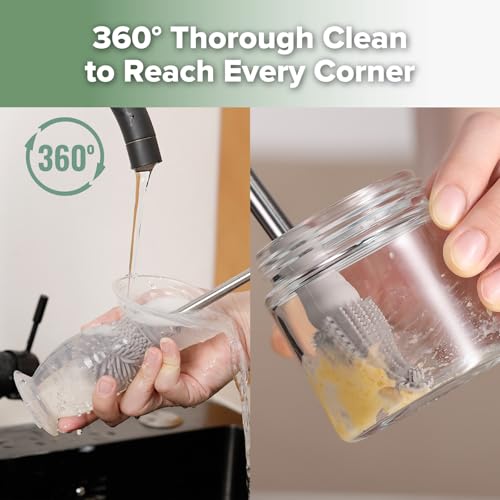 image for Haakaa Silicone Cleaning Brush - Baby Bottle Brush Cleaner for Breast 