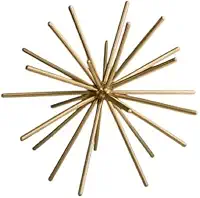 Enfeite Decorativo Ouriço em Metal – Escultura Moderna para Sala, Escritório e Mesa(Dourado)