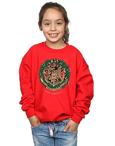 Harry Potter Girls Christmas Wreath Sweatshirt 5-6 Years Red