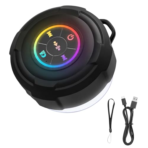 nilic Enceinte Bluetooth Douche Étanche avec Ventouse et Micro Intégré