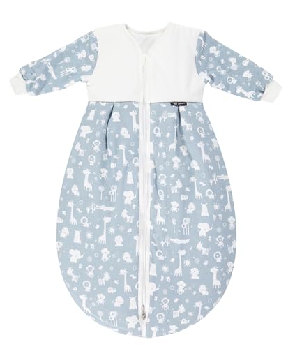 Alvi Schlafsack Mäxchen Thermo mit Arm | Babyschlafsack Außensack mit Arm...