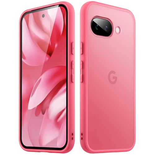 Image of JETech Matte Cover Case for Google Pixel 9a 6.3-Inch 2025, Frosted Translucent Back Protective Slim Phone Cover, Anti-Fingerprints (Peony)