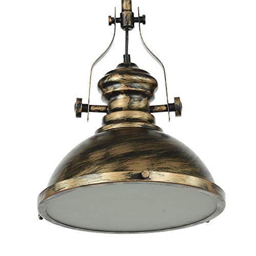 Plafonnier rétro en laiton anti-éblouissement avec diffuseur de lumière pour table