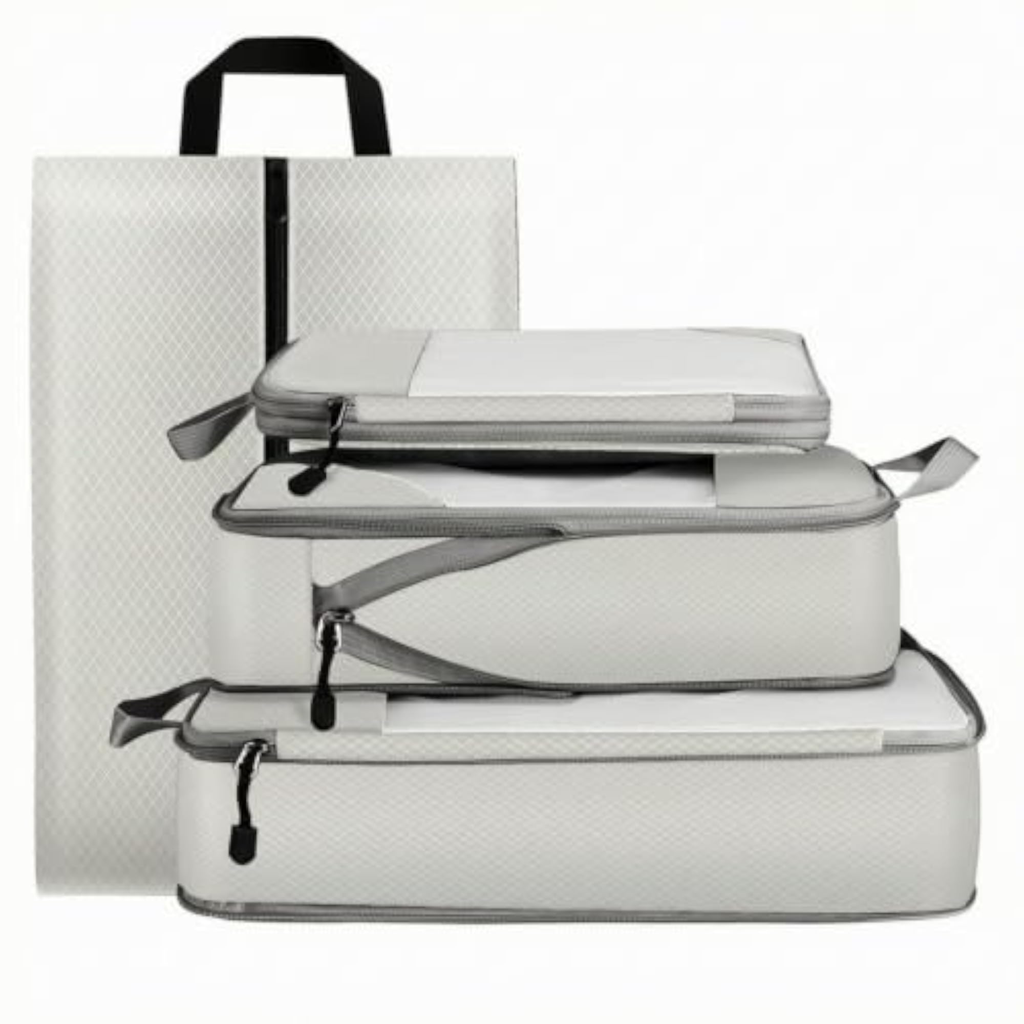 3 Pieces Travel Packing Organizer for Holidays, Compression Packing Cubes