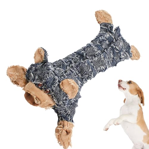 Zwpontia Giocattoli per cani di peluche, peluche a forma di orsetto che squittisce, giocattoli da masticare per tutte le razze, taglia piccola, media, grande, casa, giardino, cortile, camera da letto