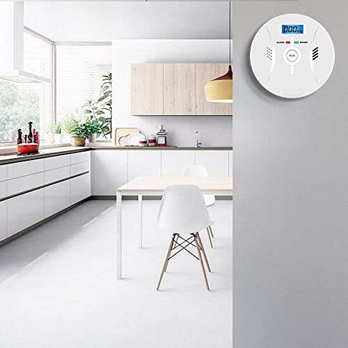 Kohlenmonoxid Warnmelder mit LCD Display CO Melder Lauter 85 Db Alarm Kohlenmonoxid Melder mit Kohlenmonoxidsensor Carbon Monoxide Alarm Batteriebetrieb