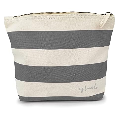 Loxato Bolsa de Aseo Mujer Grande de Algodón Natural Cover