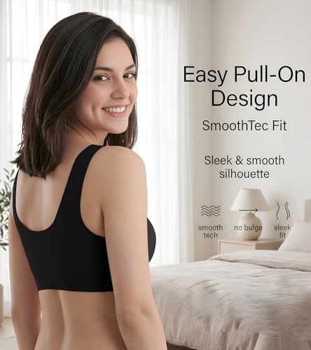 Image of Dimore Comfort Revolution Seamless Bra Easy lite Full-Coverage Wirefree Everyday Bra with CloudSoft Comfort with Removable Pad