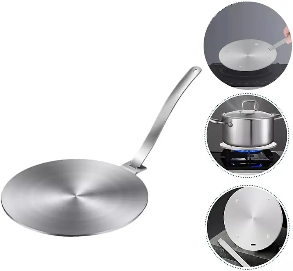 Adaptador Universal para Fogão De Indução 20cm - Aço Inox Resistente - Compatível com Todas as Panelas