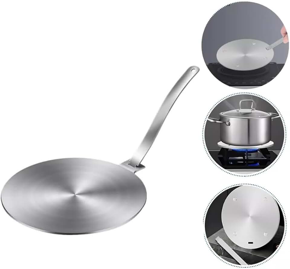 Adaptador Universal para Fogão De Indução 20cm - Aço Inox Resistente - Compatível com Todas as Panelas