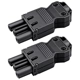 2 Stück GST18 Einspeisestecker Schnellverbinder für Stromkabel,Kompatibel mit Wieland-Buchsen, GST18 Stromsystem Stecker CD-100/3PF für LED Beleuchtung, Lichtleisten, Stromverteilung