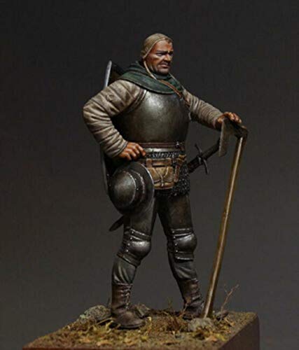 Figura modelo 1/24 75mm Hombre Antiguo con Sombrero y Base miniatura 2
