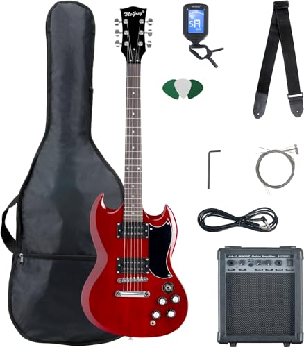 McGrey Rockit Double Cut Komplettset E-Gitarre (8-teiliges Anfängerset mit...