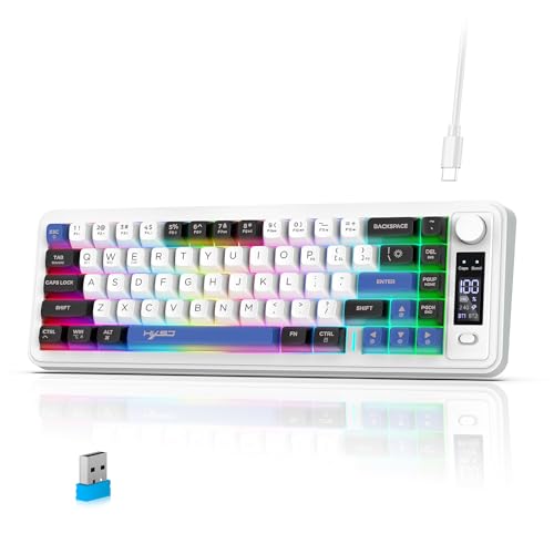 Clavier gamer RVB rechargeable Maxspace à triple connexion BT et 2.4G