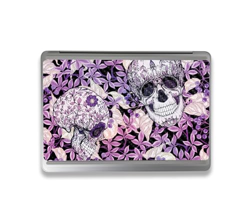 Image of MightySkins Carbon Fiber Skin Compatible With Microsoft Surface Laptop Studio 2 (2023) Full Wrap Kit - Flower Skull | Protective, Durable Textured Carbon Fiber Finish | Easy To Apply | Made in the USA