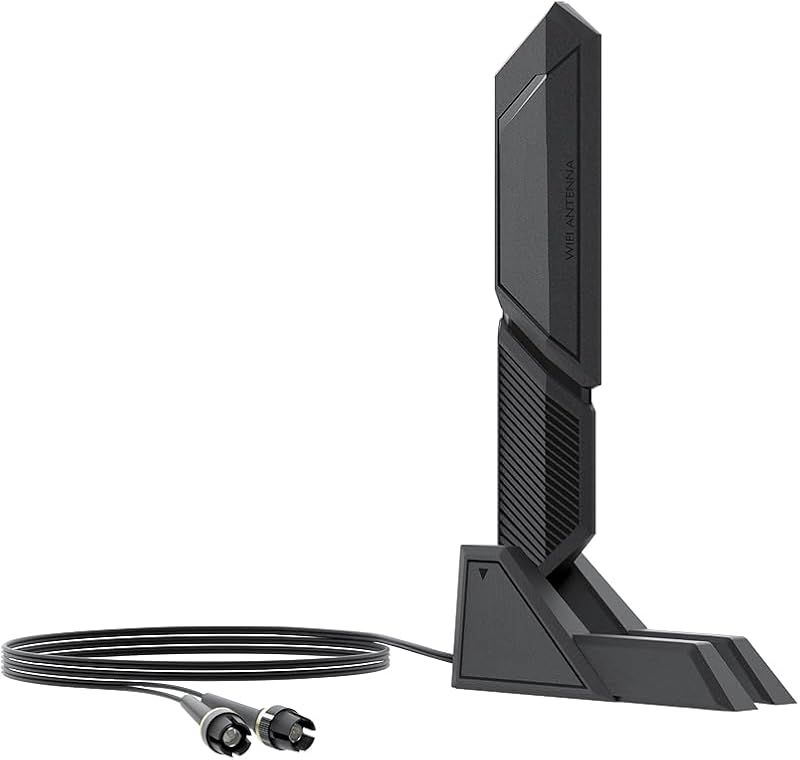 WiFi 7 WiFi Antenna 2.4G 5G 6G Dual Band Magnetic Base WiFi 6E WIFI7 for ASUS ROG Strix Z790 X890 Z890 B850 Gaming Motherboard PC Desktop Computer Wi-Fi 7 Wireless Network Card WiFi Router Black
