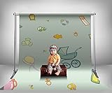 Soporte telescópico para fondo fotográfico + lona de alta calidad de 150 cm de ancho x 210 cm de alto, ideal para estudios de fotografía y profesionales