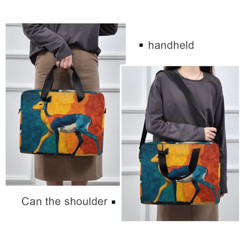 Bolso para laptop con diseño ciervo colorido miniatura 2