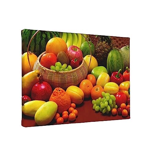 Variedad de verduras frescas frutas sin marco pintura 20x30 (horizontal) hogar sala de estar lona decoración de pared pintura
