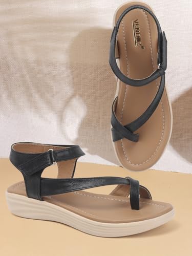 Image of Vendoz Women Stylish Slippers Wedges I Flat Slip on Sandals I Stylish and Casual for Everyday use I Comfortable & Lightweight for Girls & Ladies