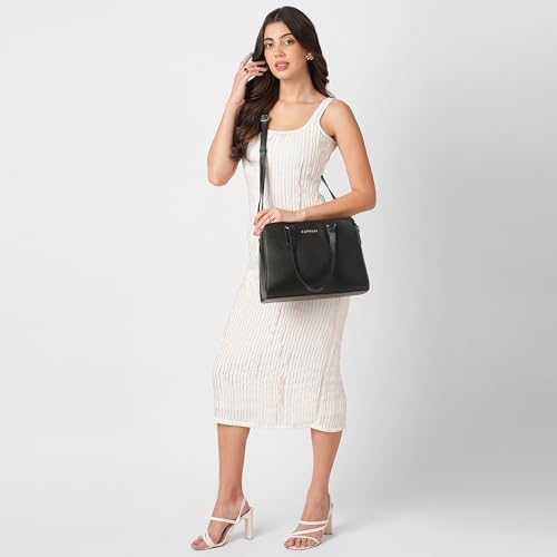 Image of Caprese Jolie Satchel Medium Bag for Women With Adjustable & Detachable Strap, Multiple Compartments & Zip Closure | Versatile Shoulder, Crossbody & Handheld Bag for Work,Travel & Everyday Use