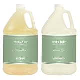 Terra Pure Hotel Shampoo and Conditioner | Four Gallons | Designed to Refill Soap Dispensers (Set of 4)