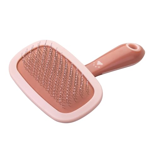 Fackelmann Spazzola per cani con testina rotante e setole in acciaio inox, ideale per rimuovere pelo e sottopelo, manico ergonomico, leggera, resistente e perfetta per la toelettatura quotidiana