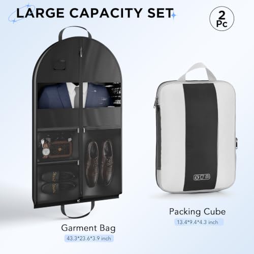 Image of OlarHike Compression Packing Cube Garment Bag for Travel Essentials(Black)