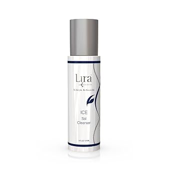 Lira Clinical ICE Sal Cleanser Salicylic Acid Face Wash with Plant Stem Cells, Echinacea and Peptides Cooling Exfoliating Facewash Gentle Clarifying Travel Size Daily Facial Cleanser - 6 Oz