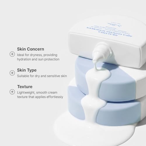 Image of Dr. Althea Aqua Glowing Sunscreen | SPF 50+ PA++++ | Lightweight Hydrating Sunscreen | Non-Greasy, No White Cast | Korean Vegan Skincare | 45ml
