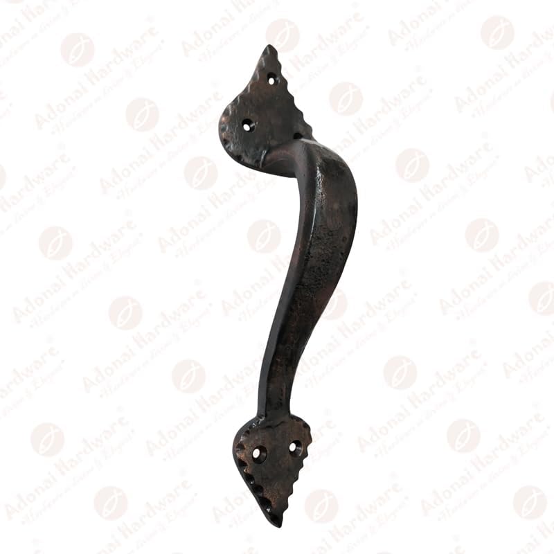 Adonai Hardware "Baasha Antique Cast Iron Industrial Sliding Door Pull Handles for Vintage Wooden Barn Doors, Gates, Kitchen Cabinets, Furniture, Fences and Farmhouse (2, Oil Rubbed Bronze)