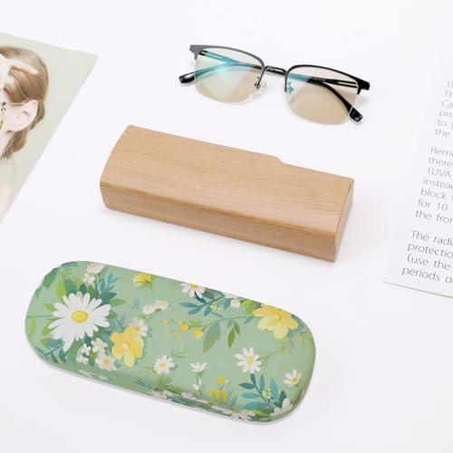 Image of PERFECTSIGHT Hard Shell Eyeglasses Case, PU Leather Protective Glasses Case, Cute Eyeglass Case for Women Men Girls