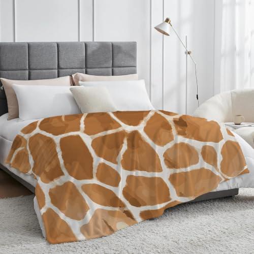 Plaid microfibre flanelle girafe 180x220 cm couverture chaude - 5