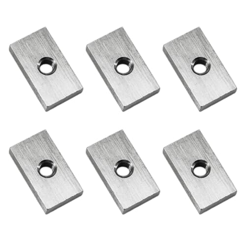 Faspiroty 6Pcs M8 Rectangular Nut Stainless Steel Square Nut Fastener for Furniture Connector Machinery 34x20x4mm
