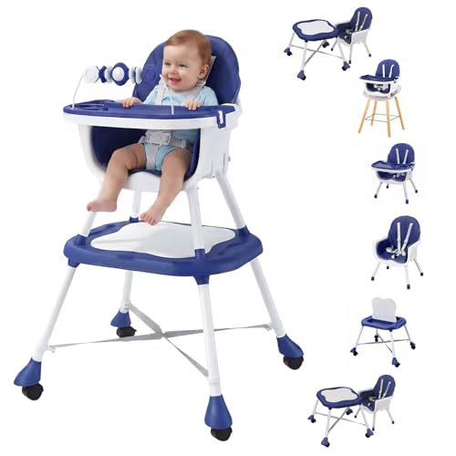 La mejor comparación de Juegos de mesa y sillas los mejores 5. 50 VIOPY 10 en 1 Periquera Con Ruedas y Cojín, Silla Periquera Convertible En Un Juego De Mesa y Sillas, Silla Para Comer Es Muy Fácil De Mover, Silla Alta Con Pinceles y Bloques De...