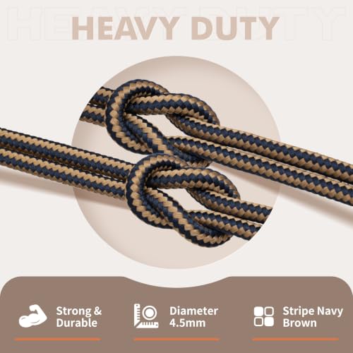 Image of Stepace 2 Pairs Round Heavy Duty Boot Laces for Hiking and Work Boots