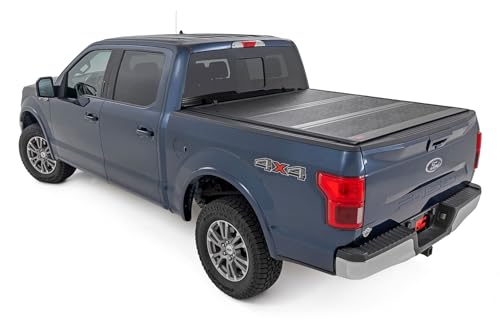 Rough Country Hard Tri-Fold Tonneau Cover for Ford F-150 (2015-2020) - Low-Profile Aluminum Truck Bed Cover, Fits 5'7 Bed (67.1") - image 2