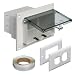 Arlington DBHR1C-1 Low Profile IN BOX Electrical Box with Weatherproof Cover for Flat Surface Retrofit Construction, 1-Gang, Horizontal, Clear