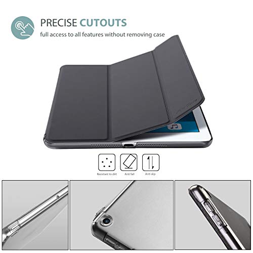 Image of ProCase Smart Case for iPad 9.7 Inch iPad 6th /5th Generation 2018 2017(Model: A1893 A1954 A1822 A1823), Ultra Slim Lightweight Stand Cover with Translucent Frosted Back -Grey