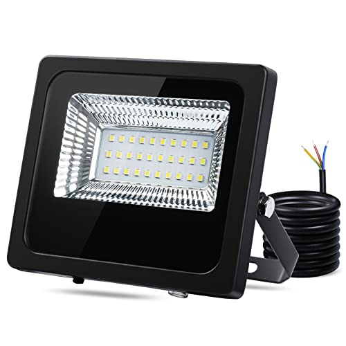 REYLAX Luz de Inundación LED 20W, Blanco Frío 6000K, Sensor Luz, Proyector Anochecer Hasta Amanecer, IP65 Impermeable Foco Luz de Seguridad LED Exterior, Funcionamiento Automático Diurno y Nocturno Cover