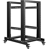 rack 800x800x2100 【DISEÑO PENSADO】- Para la facilidad de uso, nuestro rack de marco abierto adopta artesanías de alto nivel y las posiciones precisas de los agujeros. Los rieles de montaje de gran calibre aseguran una estabilidad estructural excepcional sin problemas de las juntas, lo que mantiene su dispositivo seguro. Con orificios roscados en ambos lados, el rack soporta equipos universales montados en bastidor para ajustarse verticalmente.