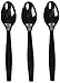 Fineline Settings 100-Piece Extra Heavy Cutlery Spoons, Black