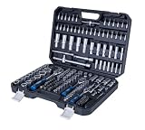 Scheppach Mallette à outils TB180 | 180 pièces | Avec différents jeux de douilles, embouts | Outillage mécanique & Jeu d'outil pour la maison | Coffret a outils