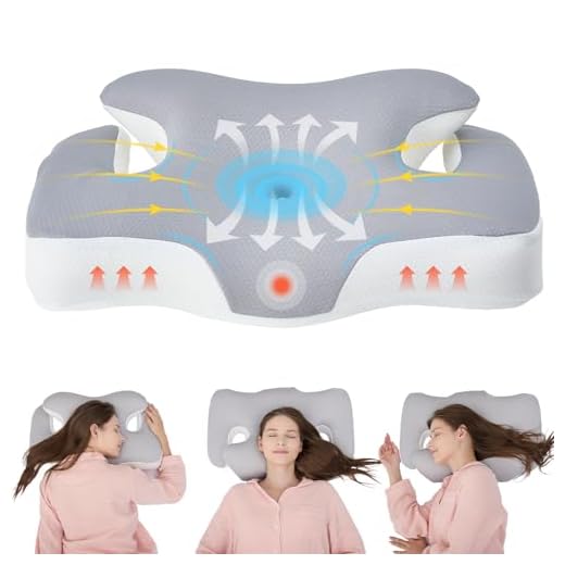 Cuscino Cervicale Memory Foam per Dormire: Cuscino Ortopedico Cervicale con Federe Rimovibili e Lavabili - Cuscino Ergonomico per Chi Dorme sul Fianco Sulla Schiena e Sullo Stomaco 60 x 40 x 9 / 12 cm