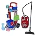Theo Klein 6074 Chariot de Ménage et Aspirateur I Chariot de Ménage avec Seau, Balai à Franges, Spray et Beaucoup plus encore I Jouet pour Enfants à partir de 3 ans